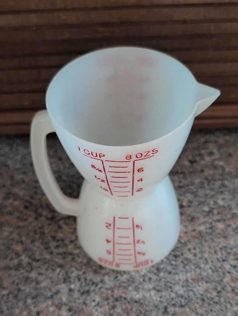Vintage Tupperware Hourglass Measuring Cup